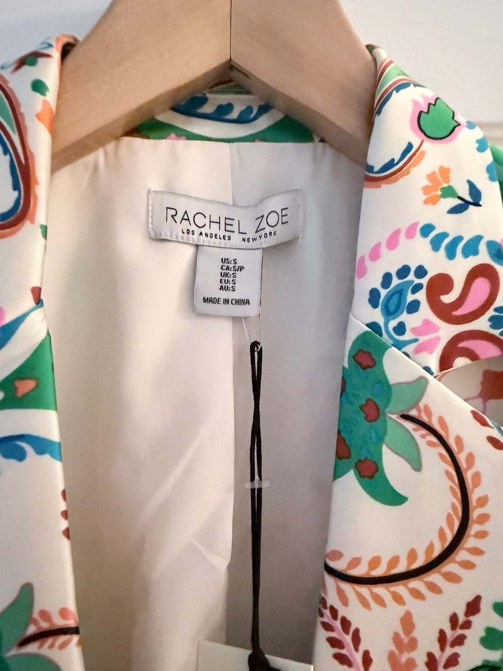 Rachel Zoe Paisley Print Spring Blazer Jacket